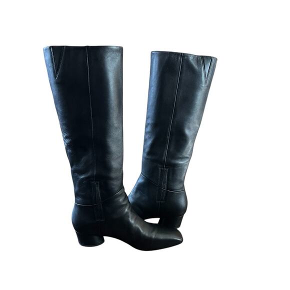 Vince Shoes - Vince Ramona Leather Minimalist Square Toe Knee High Boots NEW Size 7